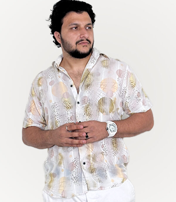 Versace Printed Short Sleeves Large Shirt - Image 2