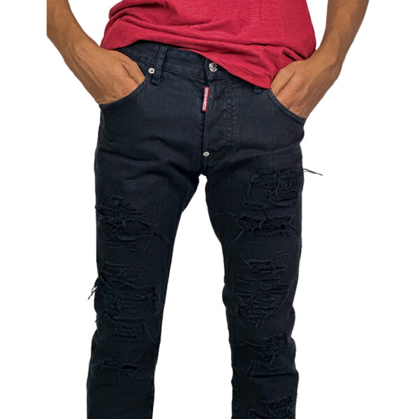 DSQUARED2 Black Color Man's Jeans Medium - Image 2