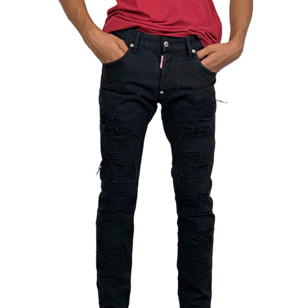 DSQUARED2 Black Color Man's Jeans Medium - Image 4