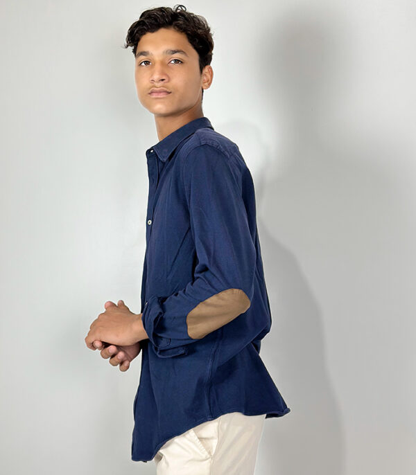 Zara Man Blue Full Sleeve Button-Down Large Shirt