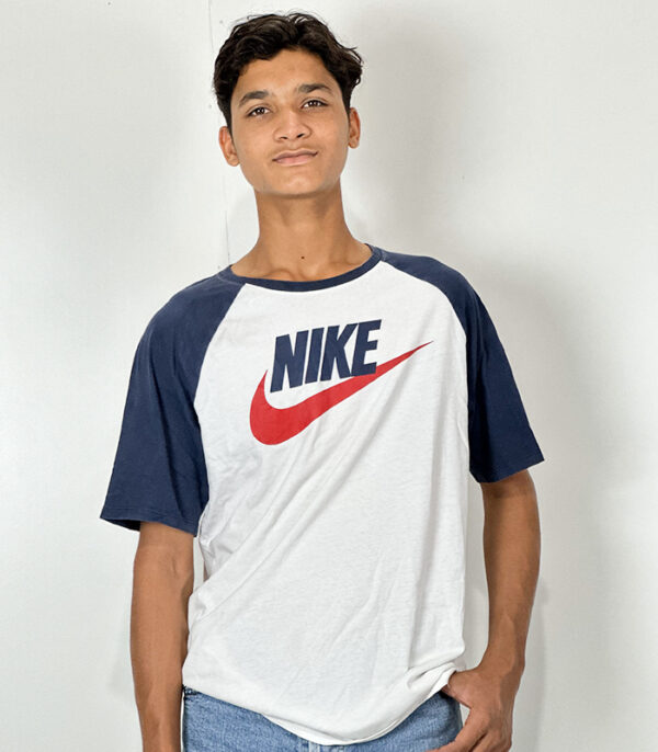 Nike - The Nike Tee White Colourblock Cotton Medium - Image 4
