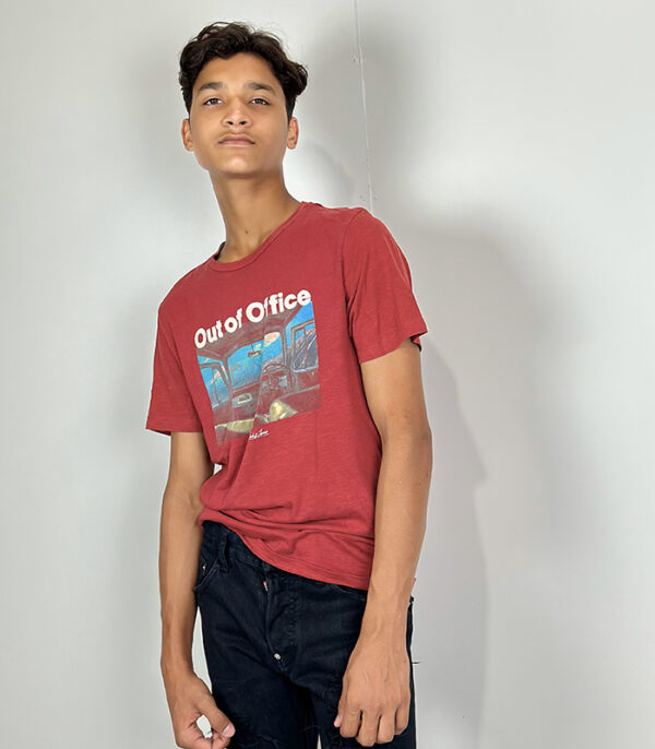 Jack & Jones Originals Red T-Shirt Medium - Image 2