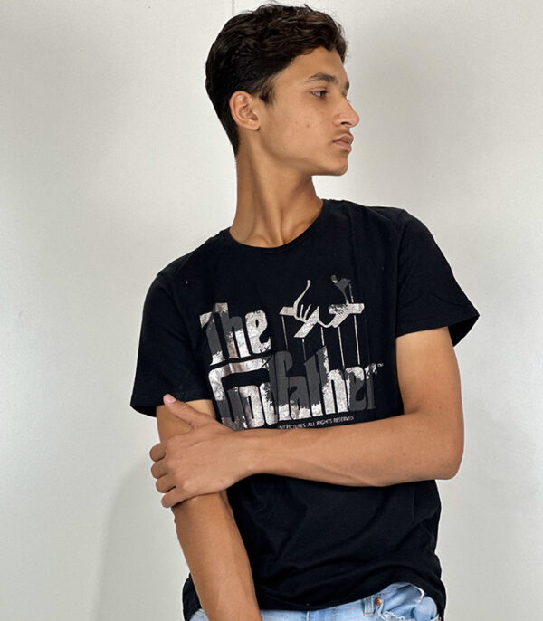 Zara Man The God Father Black T- Shirt Medium