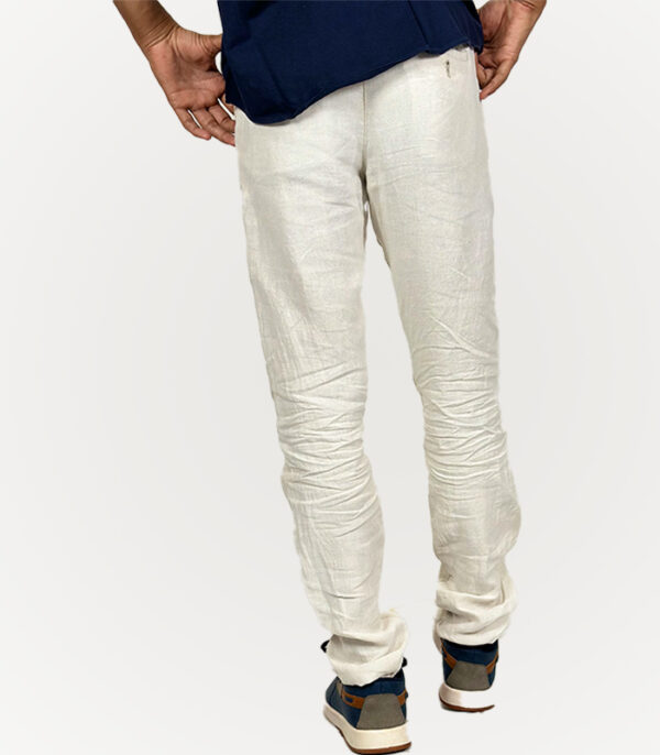 Jules Beige Linen Cotton Size Waist: 30-32 - Image 3