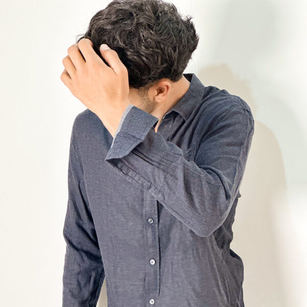 Vince. Black Double Face Layer Button Down Large Shirt - Image 2