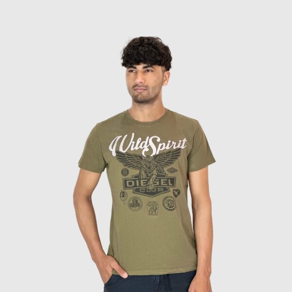 Diesel Olive Green Large T Shirt - Image 3