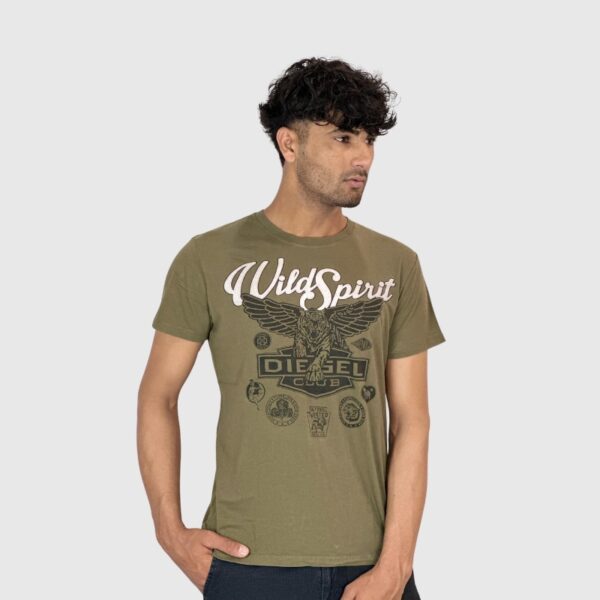 Diesel Olive Green Large T Shirt - Image 4