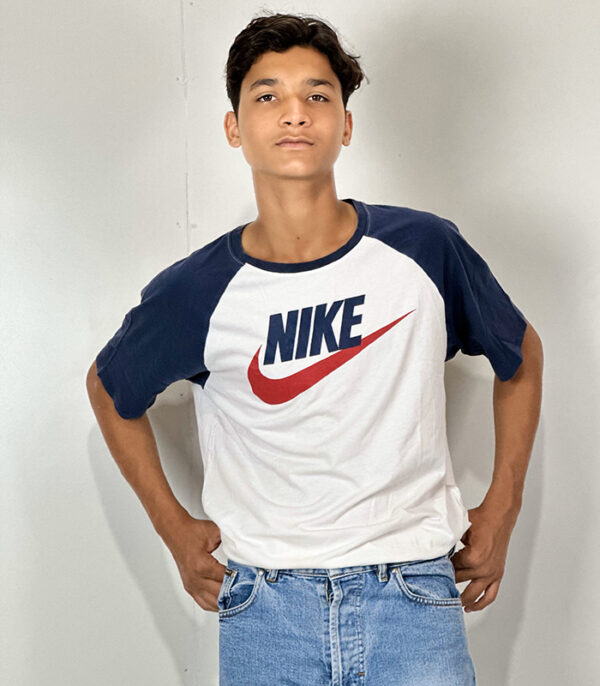 Nike - The Nike Tee White Colourblock Cotton Medium - Image 3