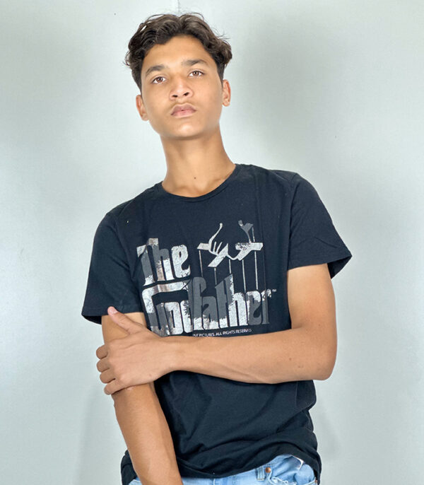 Zara Man The God Father Black T- Shirt Medium - Image 2