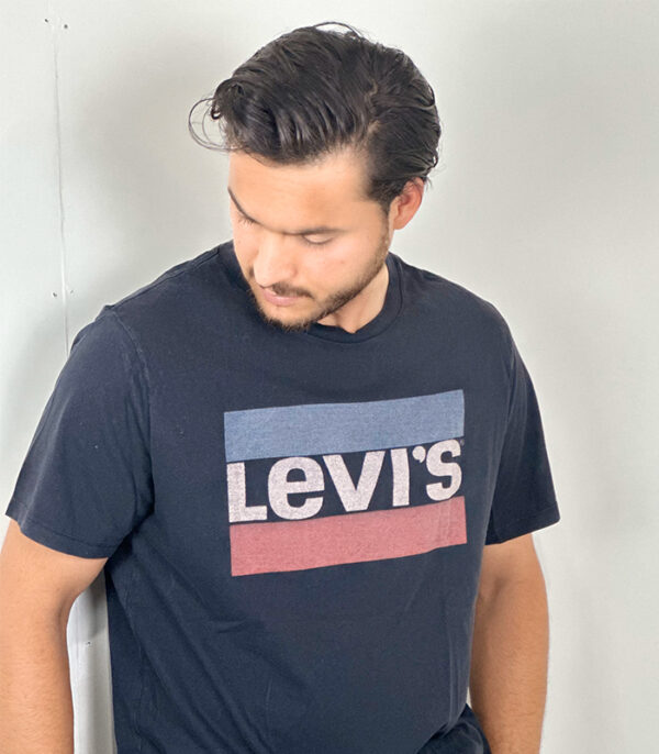 Levi's Black large Logo Crew Neck Tee Large